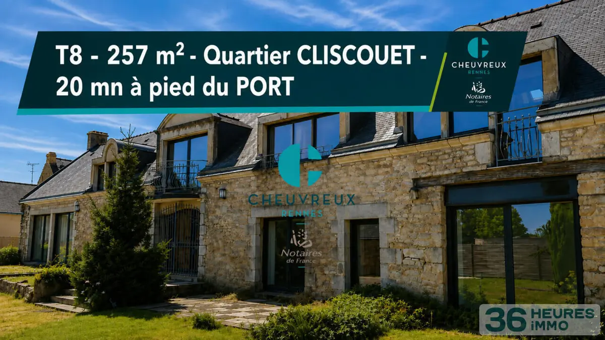 Maison a vendre aux encheres en ligne Vannes 56000 Morbihan 56 257 m2 7 pièces 1205200 euros CHEUVREUX VANNES 002