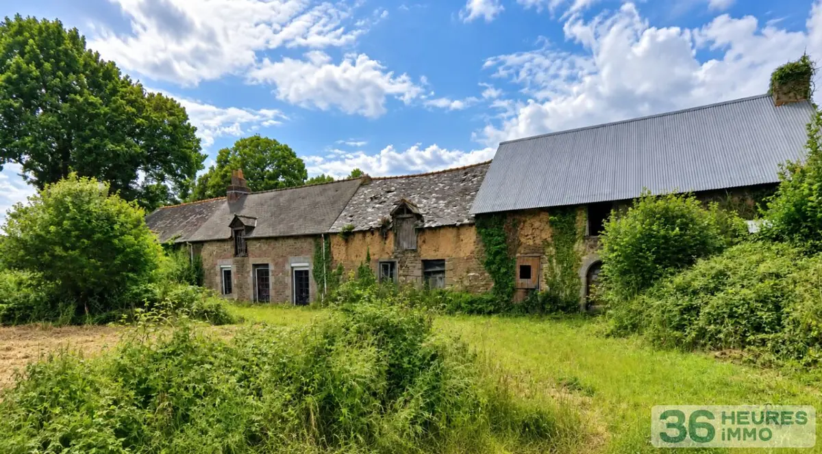 Maison a vendre aux encheres en ligne La Trinité-Porhoët 56490 Morbihan 56 52 m2 4 pièces 51000 euros CHEUVREUX TP1 002