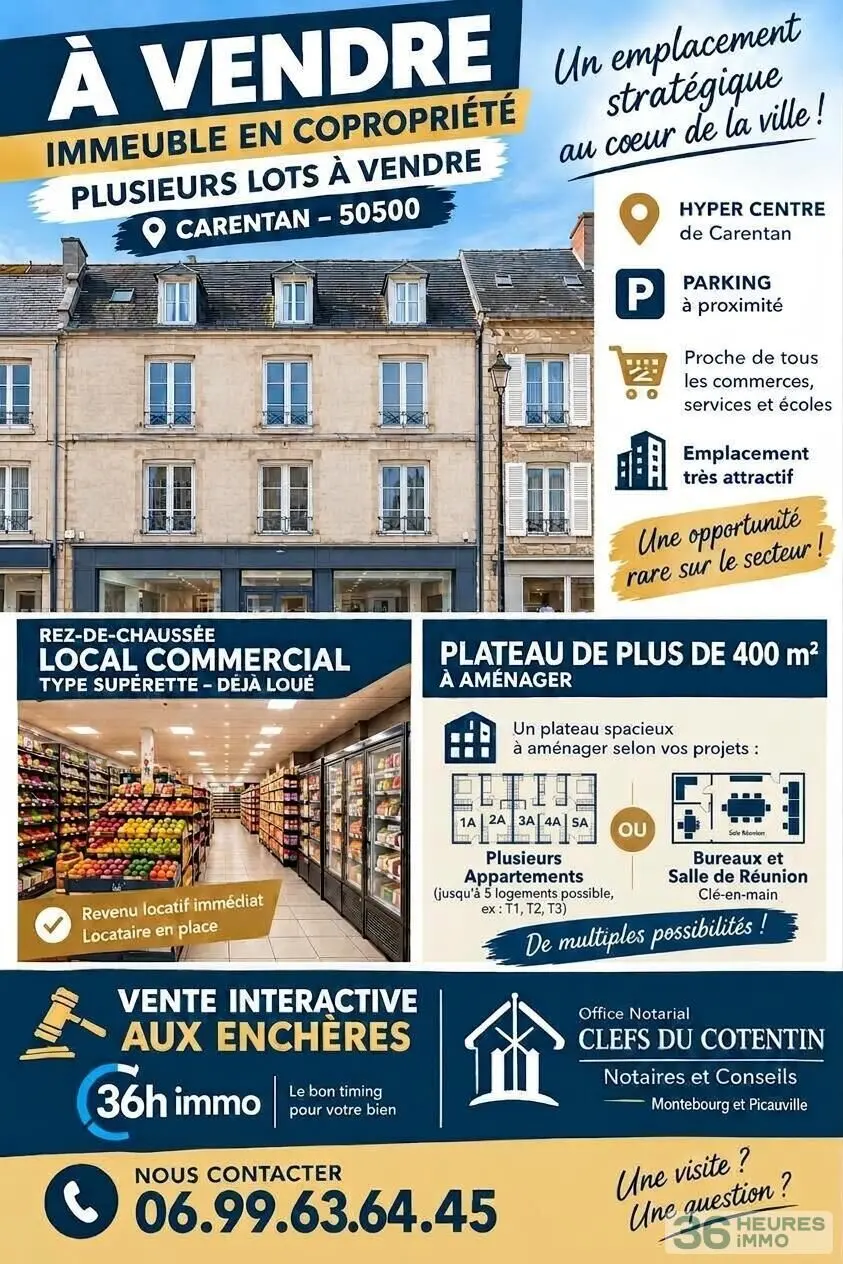 Divers a vendre aux encheres en ligne Manche 50 609 m2 376200 euros Carentan 002