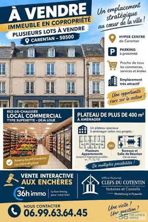 Divers a vendre aux encheres en ligne Manche 50 609 m2 376200 euros Carentan 002