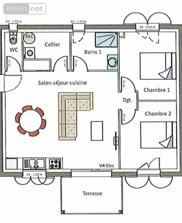 Appartement a vendre Chorges 05230 Hautes-Alpes 05 64 m2 3 pièces 243000 euros 001/1544 002