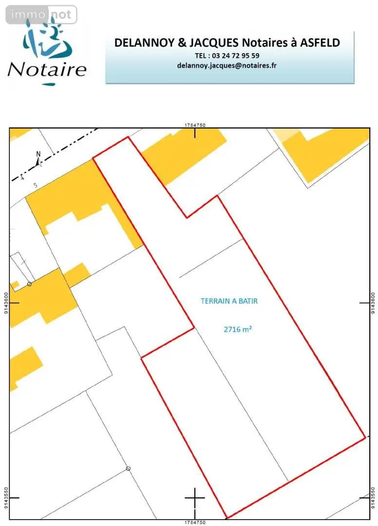Terrain a batir a vendre Blanzy-la-Salonnaise 08190 Ardennes 08 2716 m2 118700 euros 021/1437 007