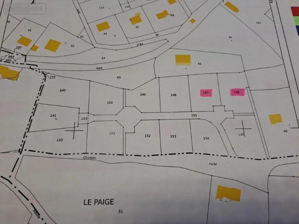 Terrain a batir a vendre Coren 15100 Cantal 15 2158 m2 38195 euros 044/1076 001