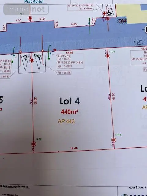 Terrain a batir a vendre Pont-l'Abbé 29120 Finistère 29 440 m2 85754 euros 023/1415 002
