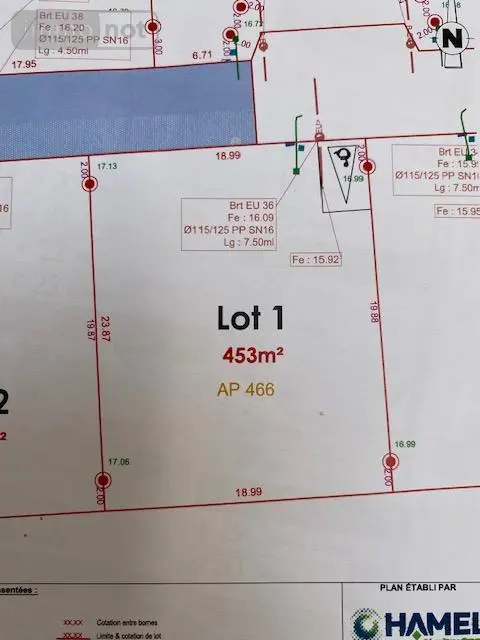 Terrain a batir a vendre Pont-l'Abbé 29120 Finistère 29 453 m2 88934 euros 023/1421 002