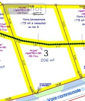 Terrain a batir a vendre Châteaubourg 35220 Ille-et-Vilaine 35 385 m2 99000 euros lot 3 005