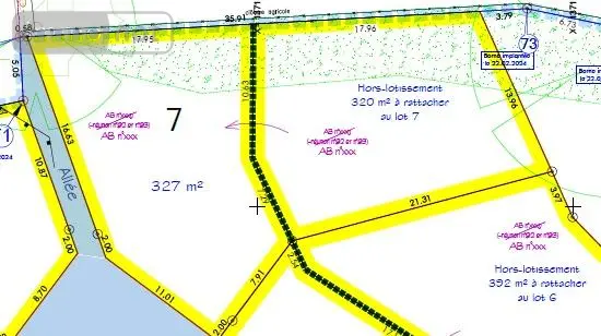 Terrain a batir a vendre Châteaubourg 35220 Ille-et-Vilaine 35 647 m2 149000 euros lot 7 005