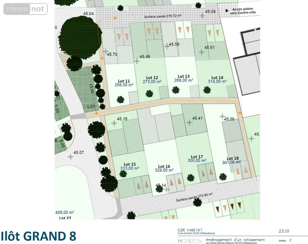 Terrain a batir a vendre Châteaubourg 35220 Ille-et-Vilaine 35 250 m2 69680 euros le grand 8 001