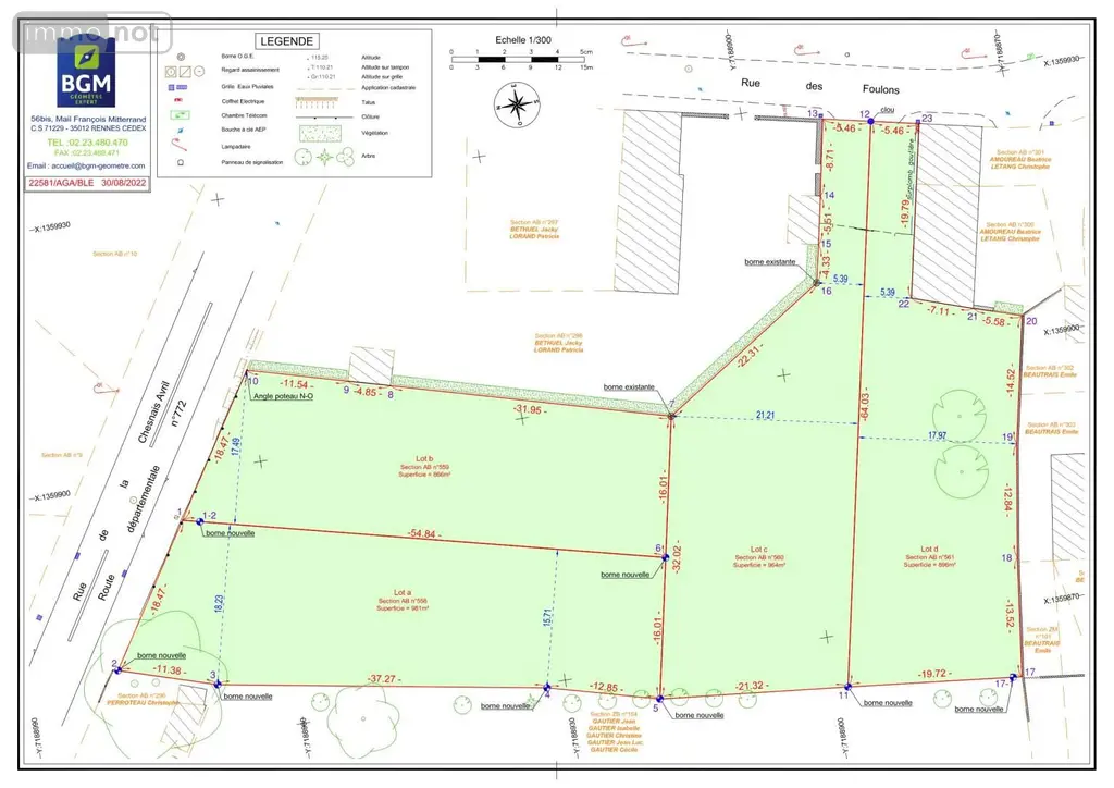Terrain a batir a vendre Teillay 35620 Ille-et-Vilaine 35 964 m2 29000 euros 136/4752 001