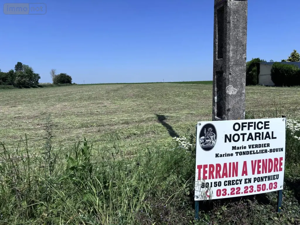 Terrain a batir a vendre Estrées-lès-Crécy 80150 Somme 80 1000 m2 52500 euros 113/1681 003