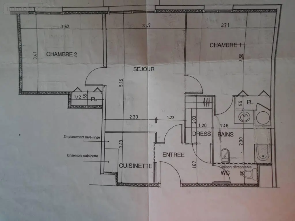Appartement a vendre Poitiers 86000 Vienne 86 63 m2 3 pièces 146720 euros 2164 004