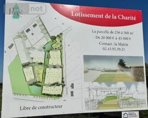 Terrain a batir a vendre Parcé-sur-Sarthe 72300 Sarthe 72 37080 euros 72120-1023 002