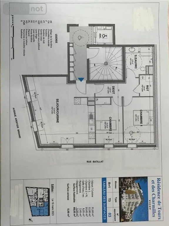 Appartement a vendre Vichy 03200 Allier 03 68 m2 3 pièces 325500 euros 2024/842-03020 003