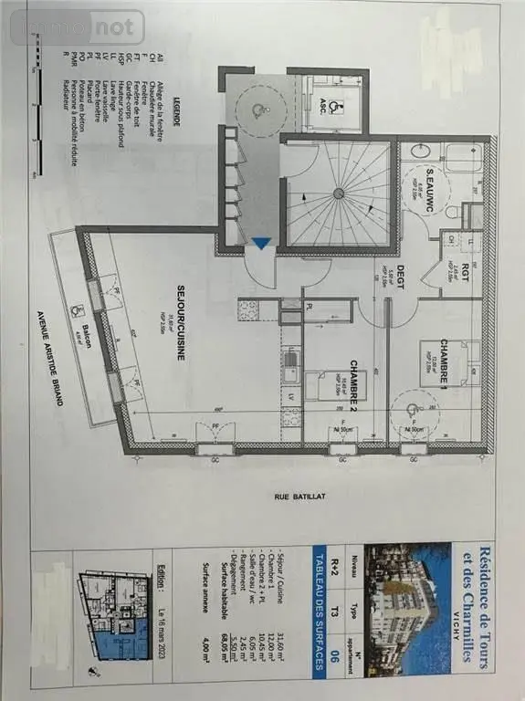 Appartement a vendre Vichy 03200 Allier 03 68 m2 3 pièces 355950 euros 2024/844-03020 002