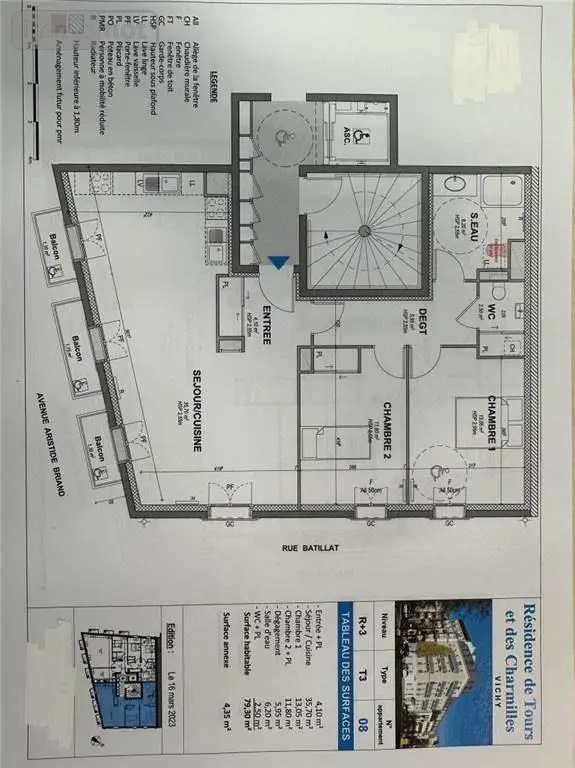 Appartement a vendre Vichy 03200 Allier 03 79 m2 3 pièces 418950 euros 2024/845-03020 003