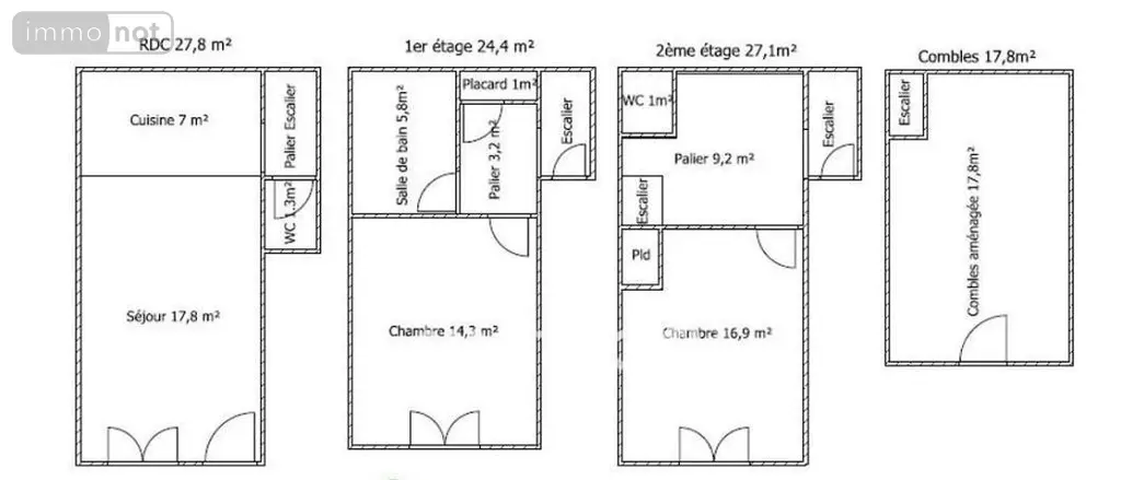 Maison a vendre Rouen 76000 Seine-Maritime 76 97 m2 4 pièces 295050 euros 76126-73 005