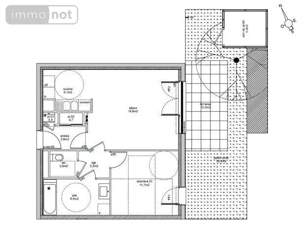 Appartement a vendre Bezannes 51430 Marne 51 52 m2 2 pièces 170000 euros 51047-1045 008