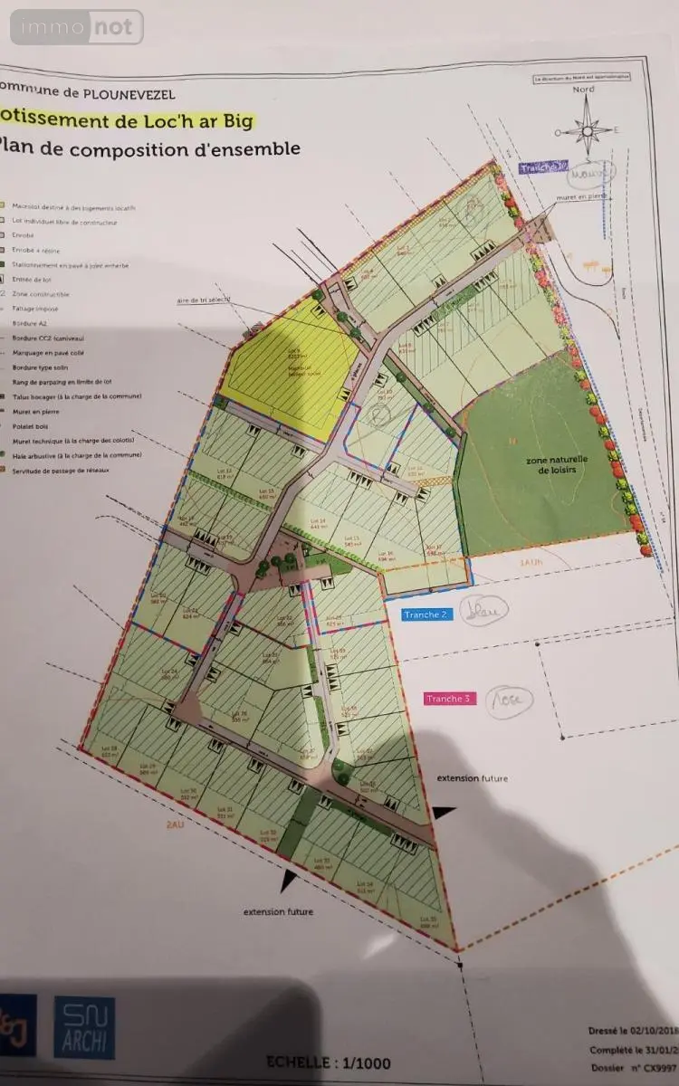 Terrain a batir a vendre Plounévézel 29270 Finistère 29 13276 euros 29066-3741 005