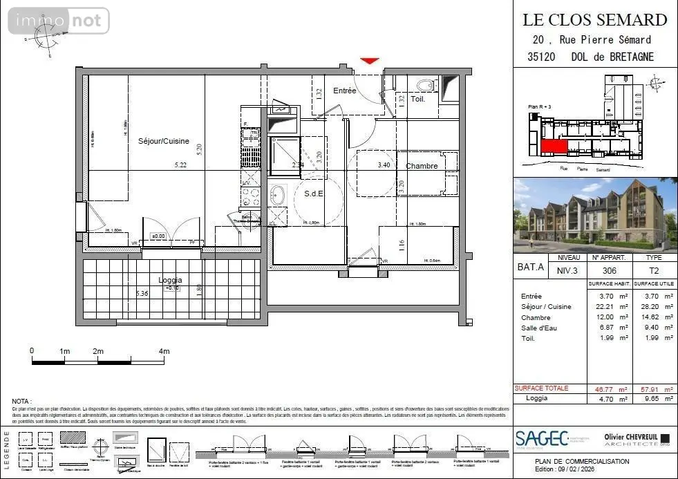Appartement a vendre Dol-de-Bretagne 35120 Ille-et-Vilaine 35 42 m2 2 pièces 139000 euros 35130-3823 012