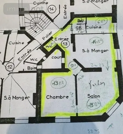 Appartement a vendre Levallois-Perret 92300 Hauts-de-Seine 92 60 m2 3 pièces 600000 euros 92010-1361 009