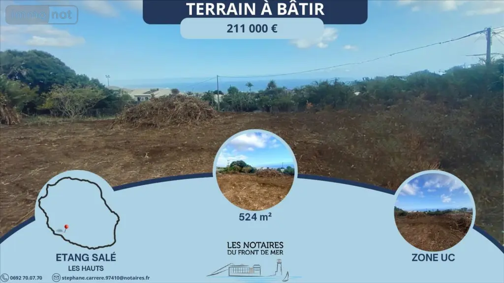 Terrain a batir a vendre L'Étang-Salé 97427 La Réunion 974 211000 euros 97410-1071987 001
