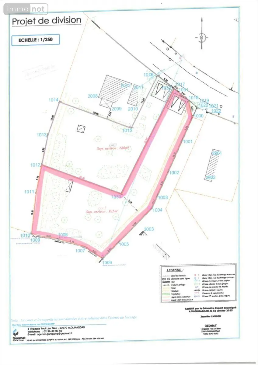 Terrain a batir a vendre Pleubian 22610 Côtes-d'Armor 22 85465 euros 22091-1081451 001