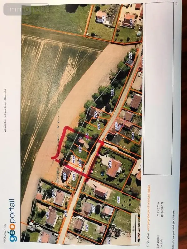 Terrain a batir a vendre Saint-Martin-de-Mieux 14700 Calvados 14 32950 euros 61030-1138 001