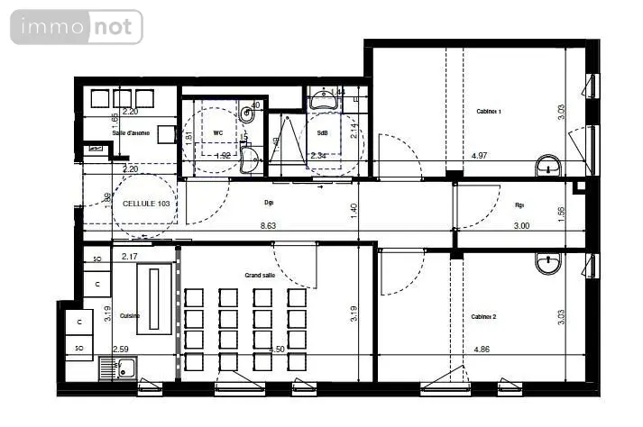 Fonds et murs commerciaux a vendre Quetigny 21800 Côte-d'Or 21 88 m2 171000 euros 21005-1009 006