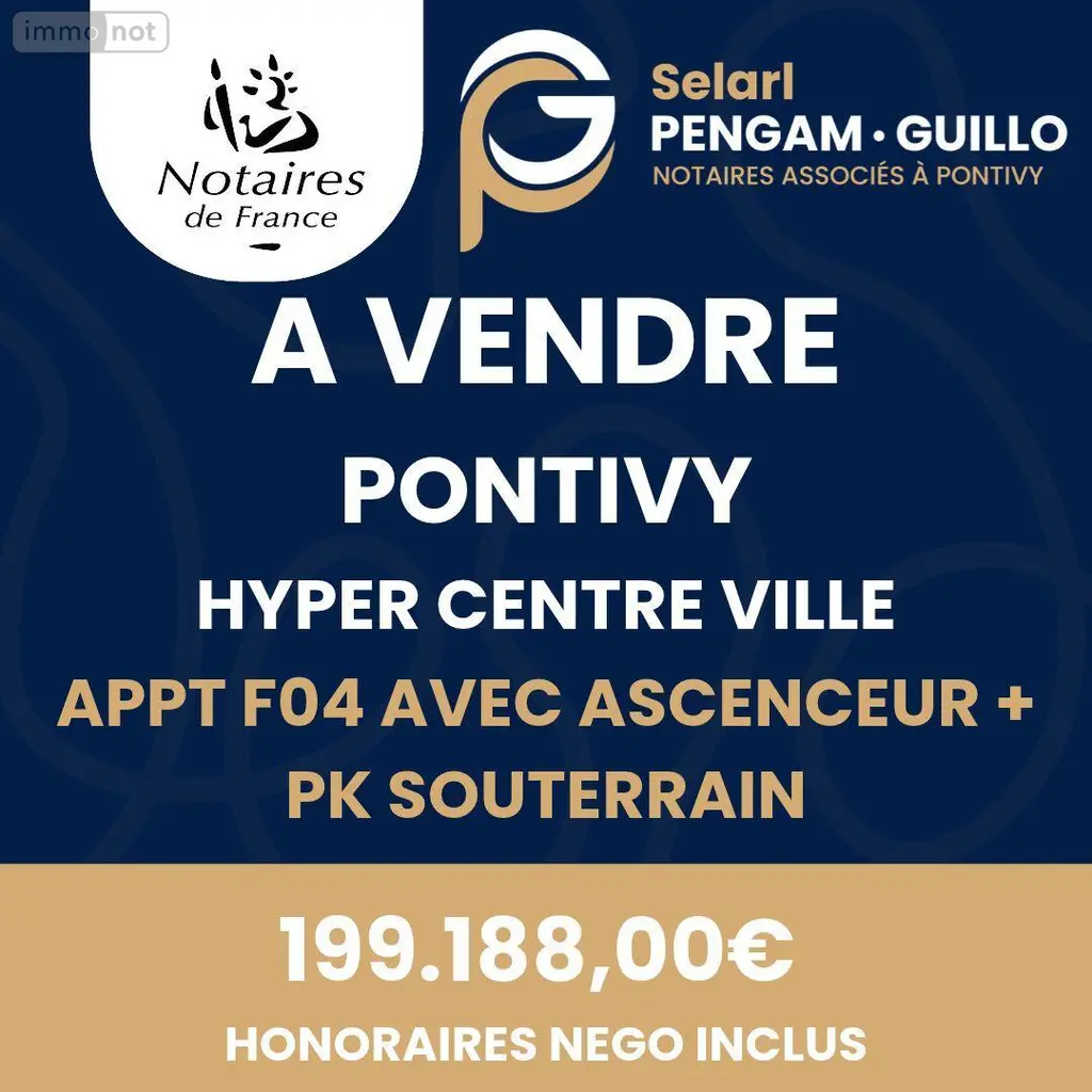 Appartement a vendre Pontivy 56300 Morbihan 56 84 m2 4 pièces 199188 euros 56062-2345 002