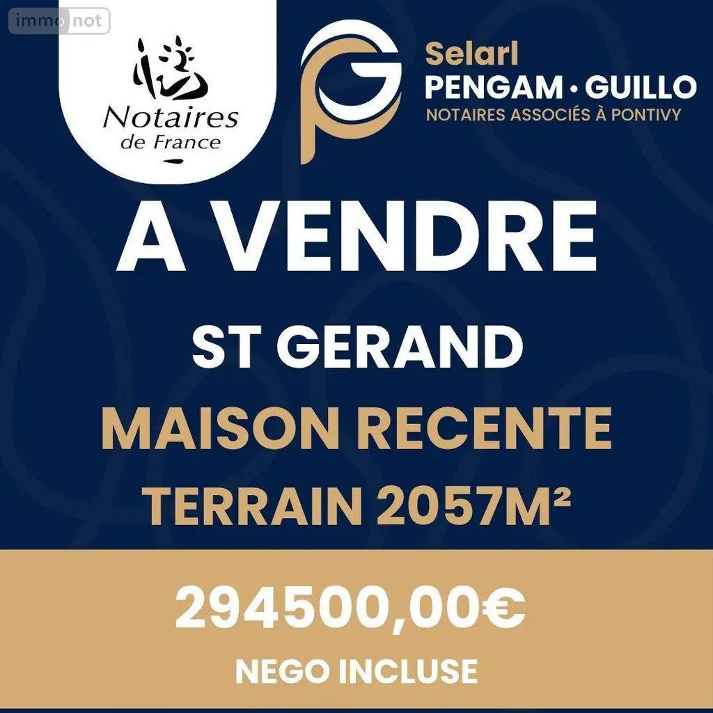Maison a vendre Saint-Gérand-Croixanvec 56920 Morbihan 56 110 m2 6 pièces 294500 euros 56062-2355 002