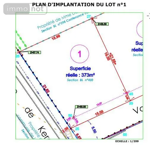 Terrain a batir a vendre Landerneau 29800 Finistère 29 96260 euros 29038-1711 002