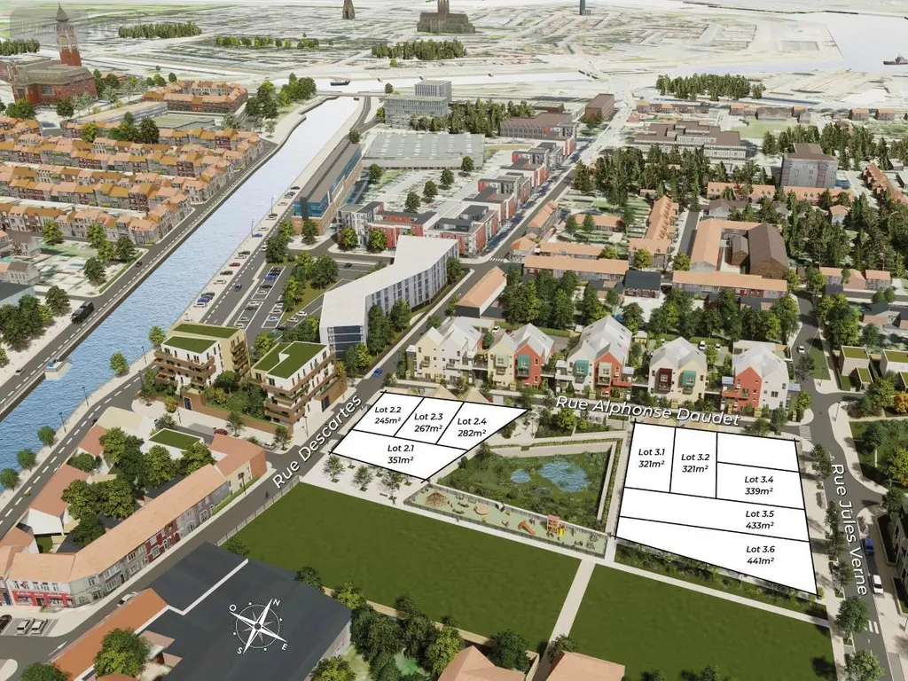 Terrain a batir a vendre Calais 62100 Pas-de-Calais 62 60000 euros 62098-2208 001