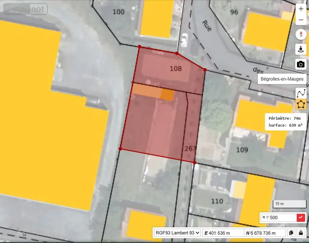 Terrain a batir a vendre Bégrolles-en-Mauges 49122 Maine-et-Loire 49 67072 euros 49058-1593 003