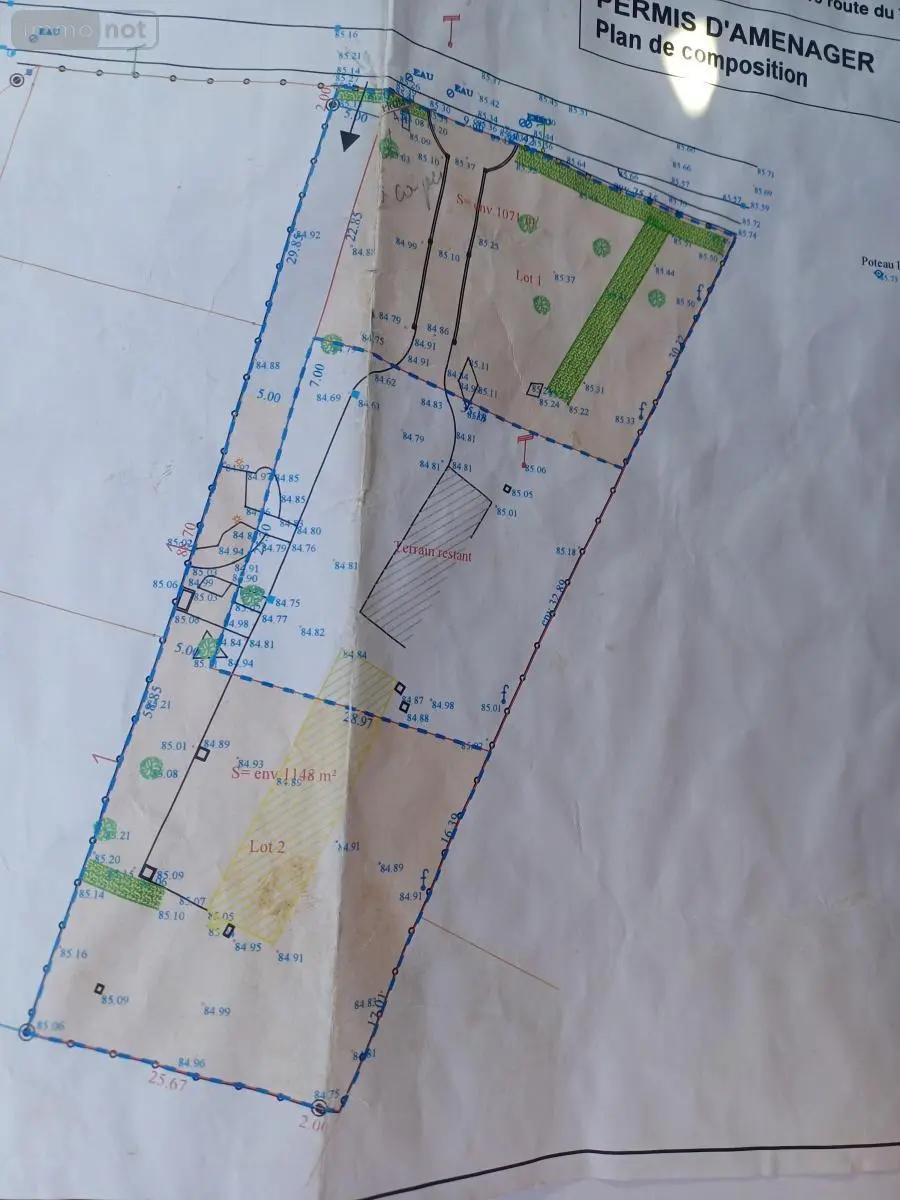 Terrain a batir a vendre Changé 72560 Sarthe 72 162700 euros 72007-1115 002