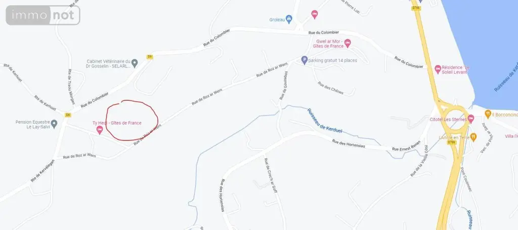 Terrain a batir a vendre Perros-Guirec 22700 Côtes-d'Armor 22 126480 euros 22093-112 005