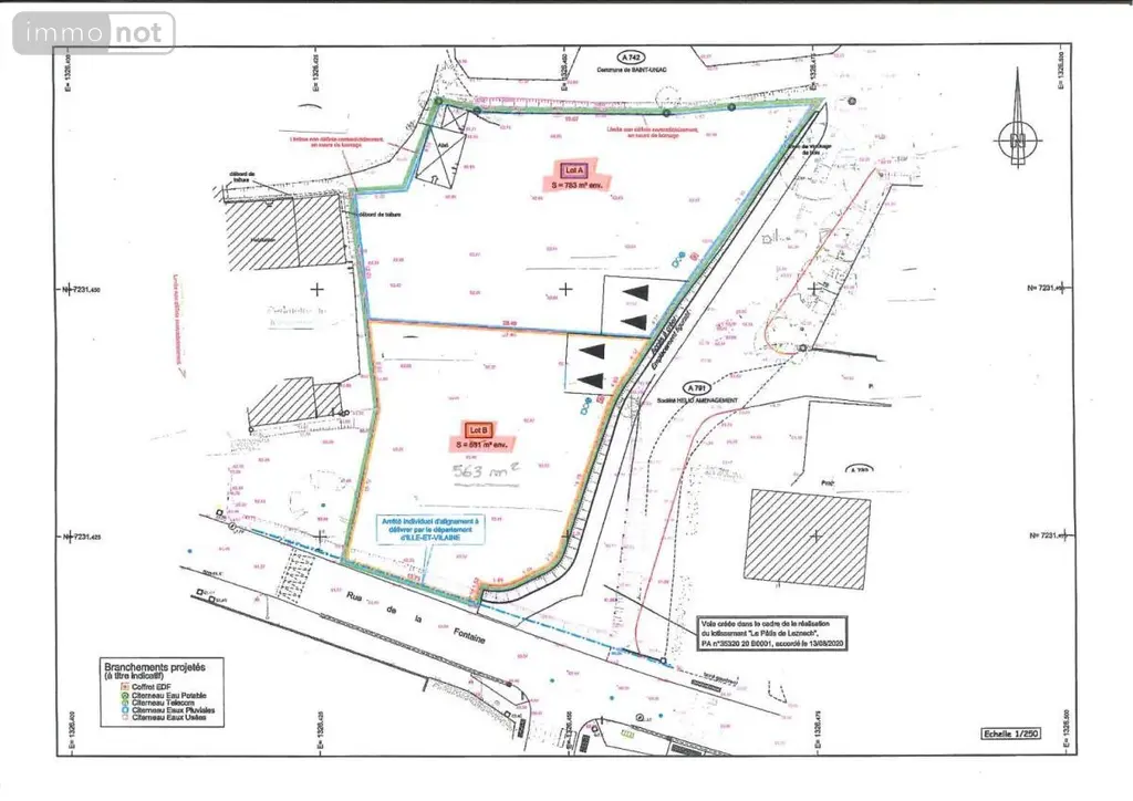 Terrain a batir a vendre Saint-Uniac 35360 Ille-et-Vilaine 35 53600 euros 35056-1330 004