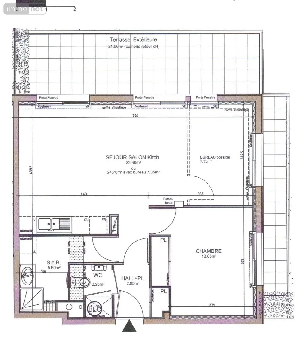 Appartement a vendre Guérande 44350 Loire-Atlantique 44 52 m2 2 pièces 251600 euros 44128-1117 008