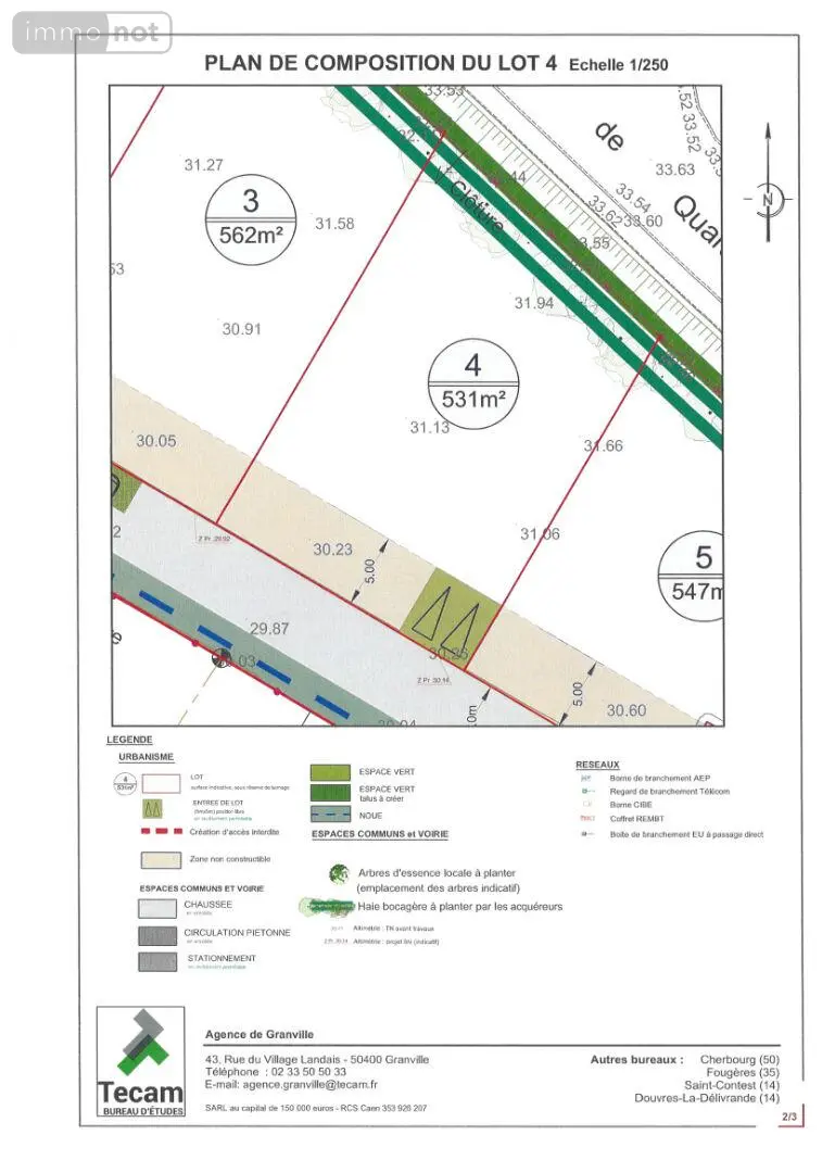 Terrain a batir a vendre Le Val-Saint-Père 50300 Manche 50 531 m2 67720 euros TAB630 002