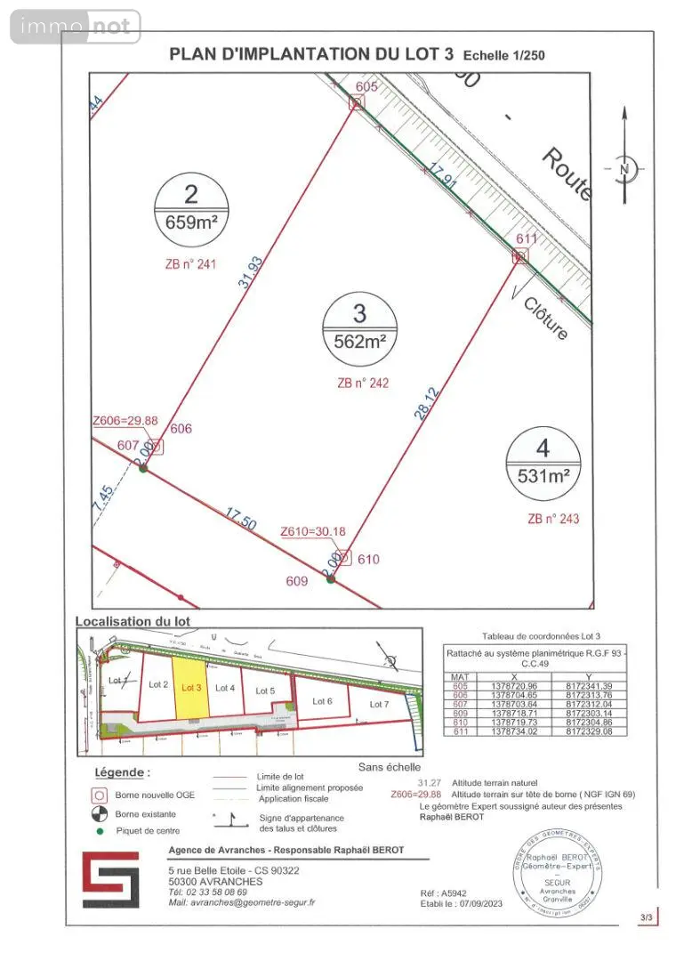 Terrain a batir a vendre Le Val-Saint-Père 50300 Manche 50 562 m2 71440 euros TAB633 003