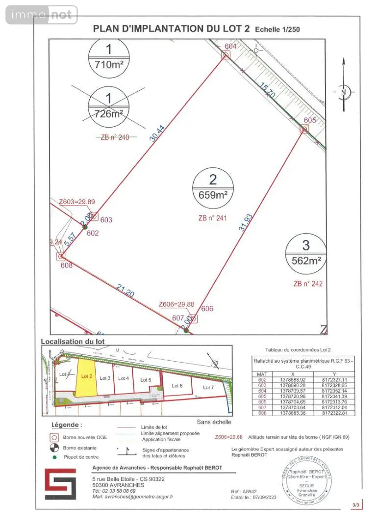 Terrain a batir a vendre Le Val-Saint-Père 50300 Manche 50 659 m2 83080 euros TAB635 003