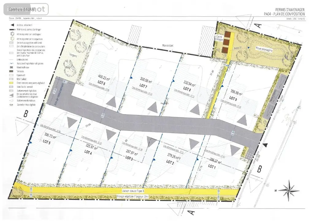Terrain a batir a vendre Auray 56400 Morbihan 56 0 euros 56023-1396 002