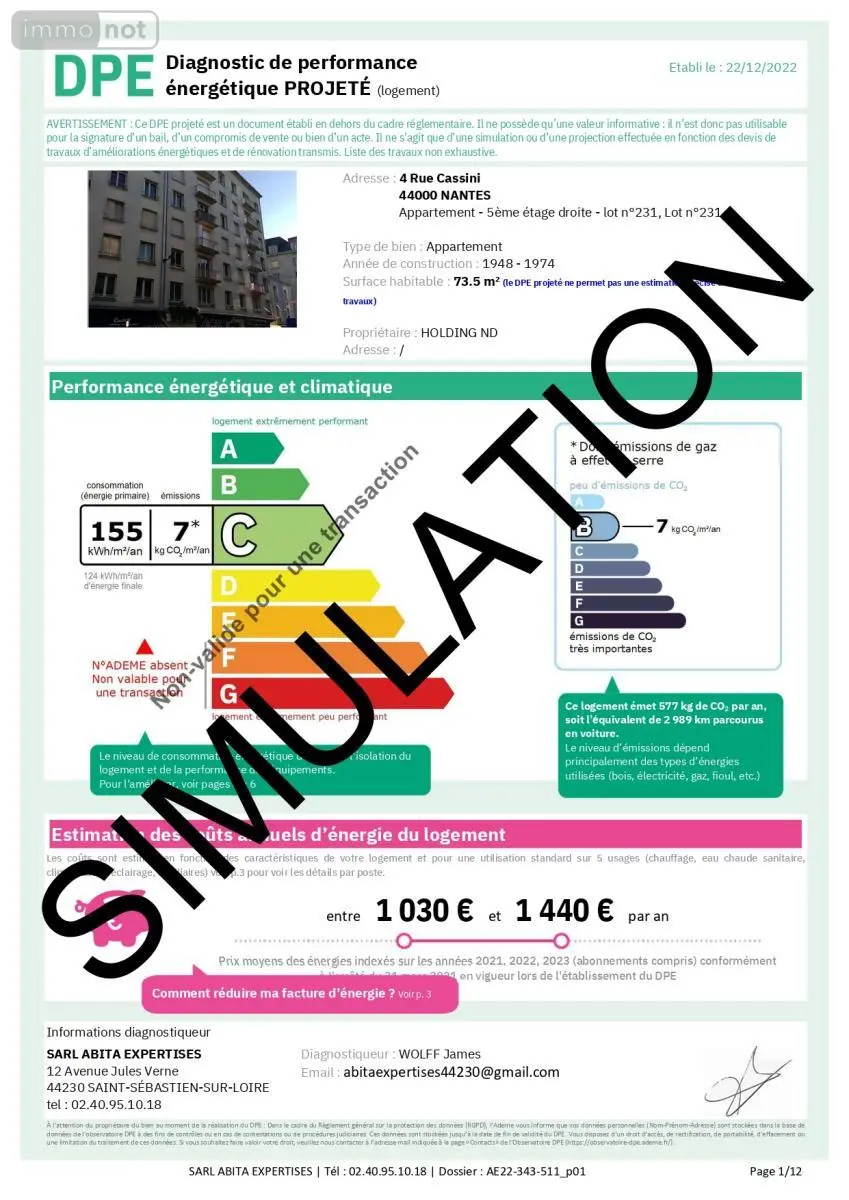Location appartement Nantes 44000 Loire-Atlantique 44 75 m2 3 pièces 1221 euros 44028-L214 005