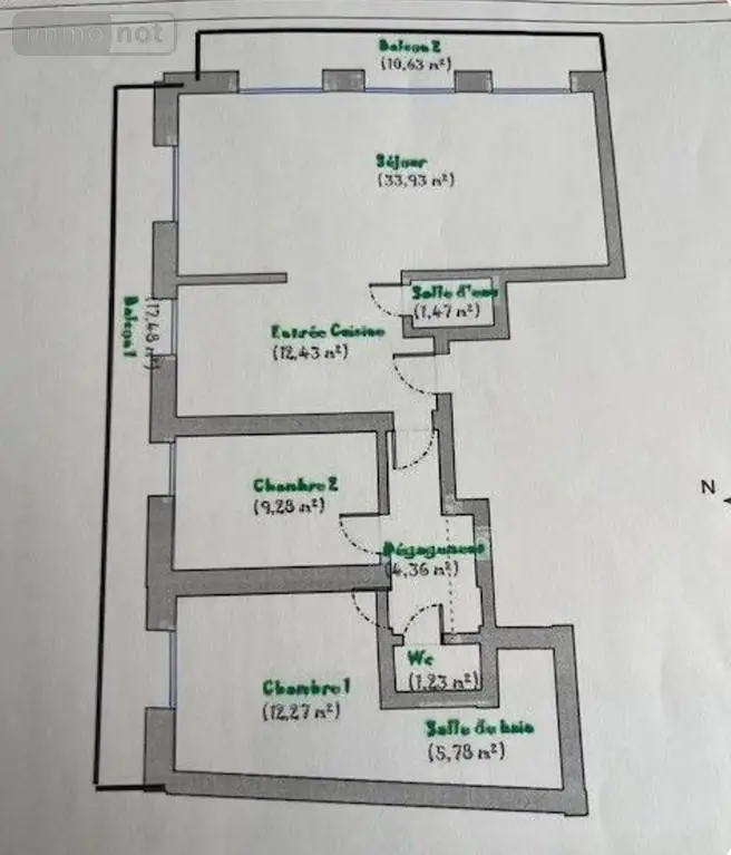Appartement a vendre Neuilly-sur-Seine 92200 Hauts-de-Seine 92 80 m2 4 pièces 954000 euros 92010-1367 009