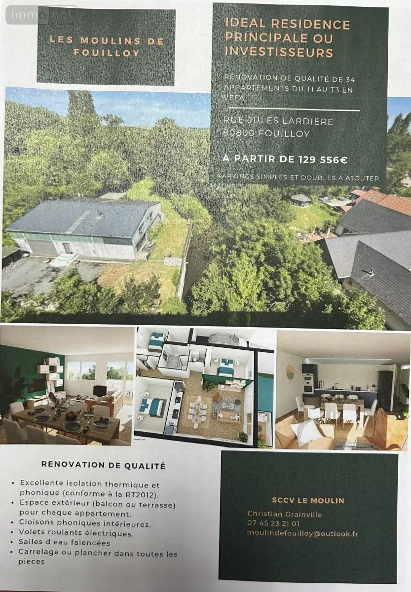 Immeuble de rapport a vendre Fouilloy 80800 Somme 80 53 m2 134736 euros 80121-2406 003