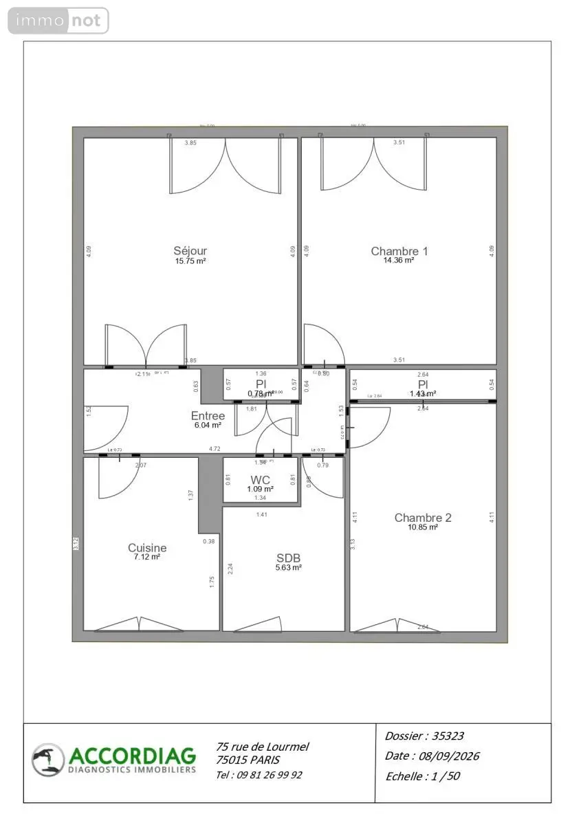 Appartement a vendre Noisy-le-Sec 93130 Seine-Saint-Denis 93 63 m2 183750 euros 75197-260 015