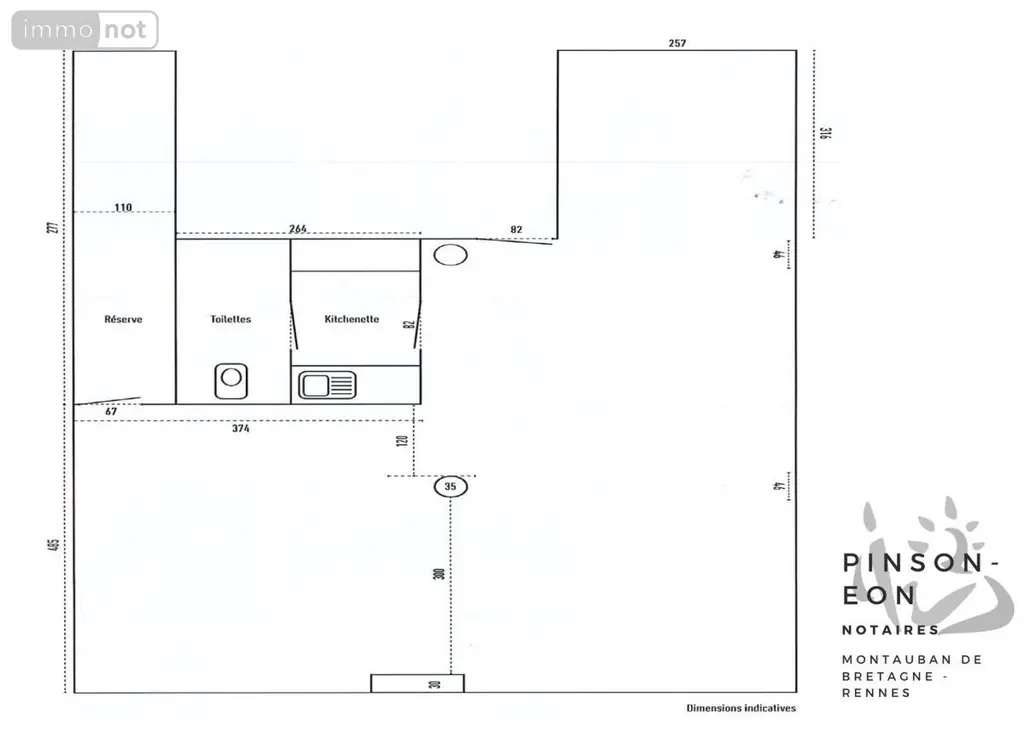 Fonds et murs commerciaux a vendre Rennes 35000 Ille-et-Vilaine 35 68 m2 2 pièces 271856 euros 35056-1604 005