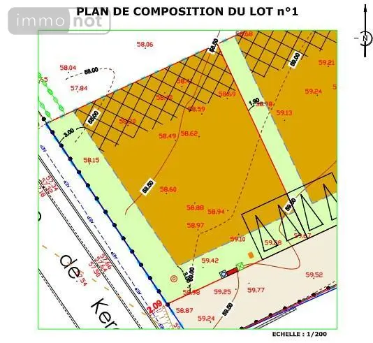 Terrain a batir a vendre Landerneau 29800 Finistère 29 96260 euros 29038-1711 003