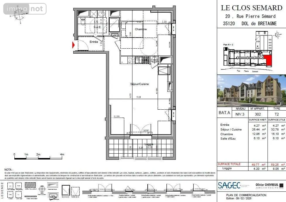 Appartement a vendre Dol-de-Bretagne 35120 Ille-et-Vilaine 35 42 m2 2 pièces 139000 euros 35130-3823 008