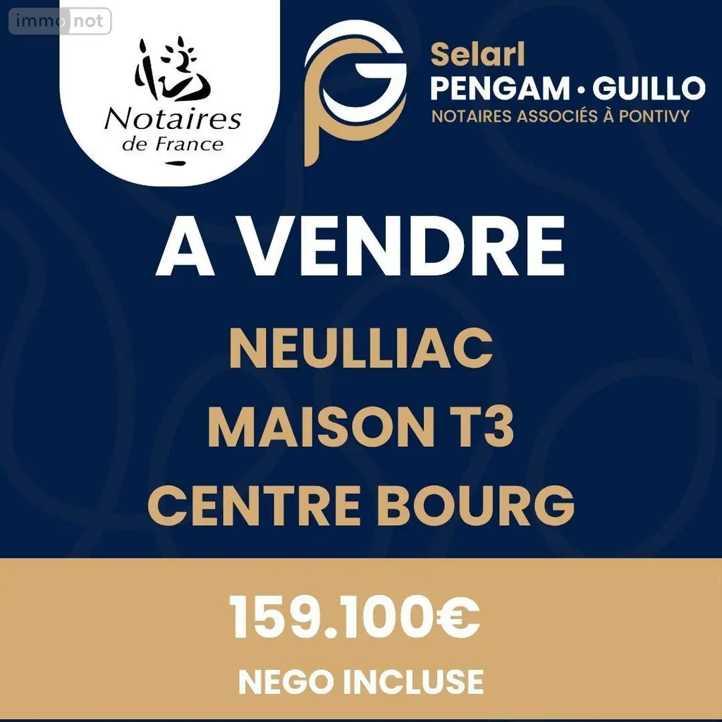 Maison a vendre Neulliac 56300 Morbihan 56 72 m2 3 pièces 159100 euros 56062-2038 002