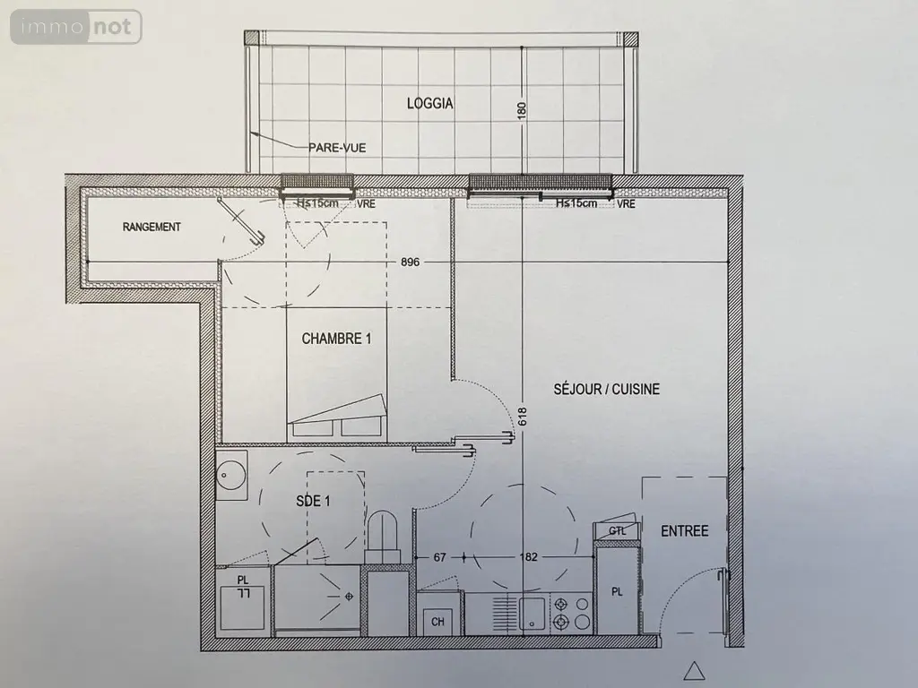 Appartement a vendre Châteaugiron 35410 Ille-et-Vilaine 35 44 m2 2 pièces 187680 euros 35018-1253 013